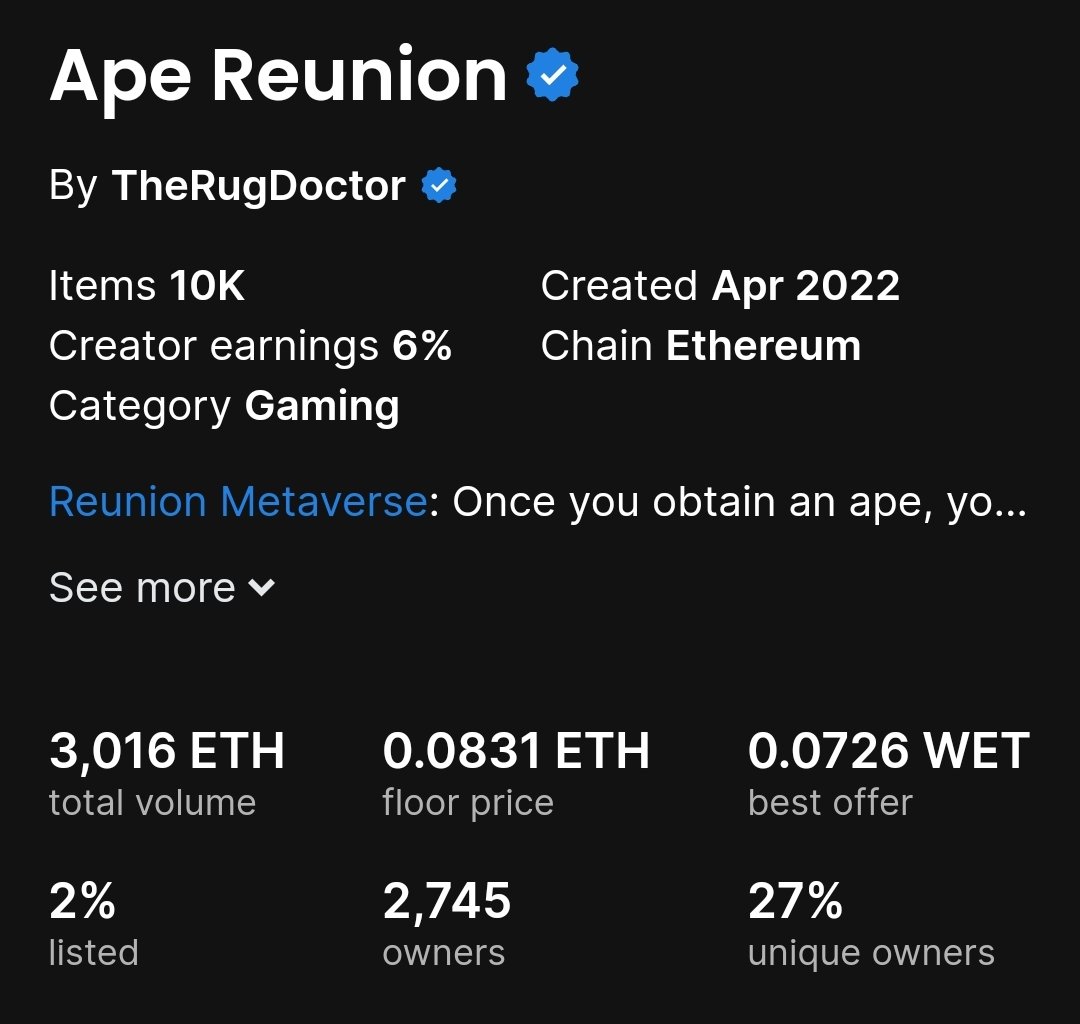 Okay here's my final plan so everybody knows. 🤣 I'm going to claim 80% of my free RSP's 2day! I'm going to wait and see how many tokens will be left for Second phase. If there are 1000 to 1500 available for stage two, I will save 3 apes max to pay .059 each for 3 RSP's.. I…