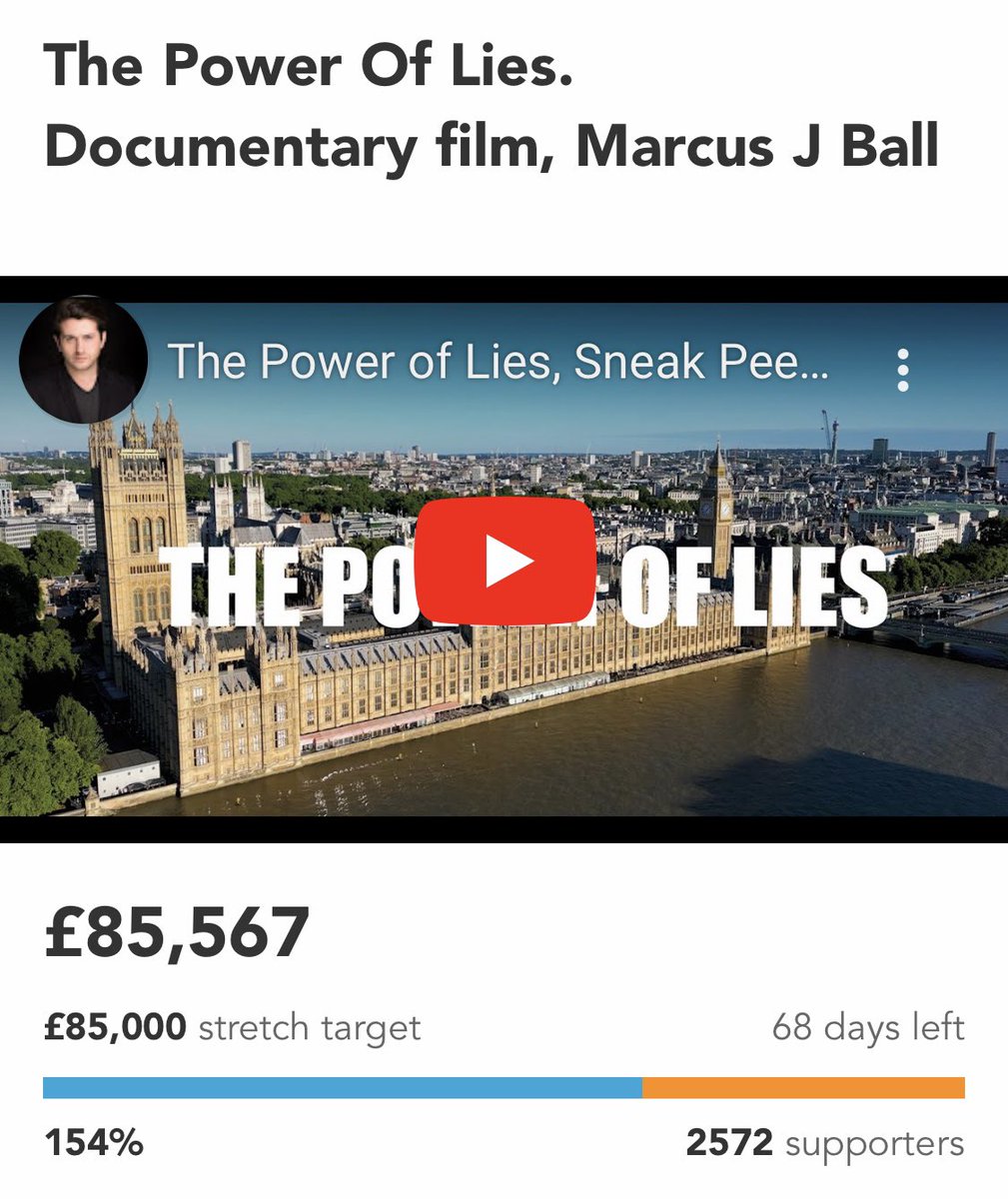 MarcusJBall's tweet photo. I’d like to thank the Mail on Sunday for generously becoming our unofficial Crowdfunding sponsor today.

We have raised £13,000 ish
Hit our stretch target 
Have thousands of new supporters
Hundreds of thousands of hits
Almost zero hate
The film’s first front page story
And…the film isn’t even out of post production yet.

Big thanks to the Mail on Sunday and @BorisJohnson who probably orchestrated this attempt at an attack.

Well done everyone! A brilliant day in the fight against lying in politics. 

Goodnight good people :)