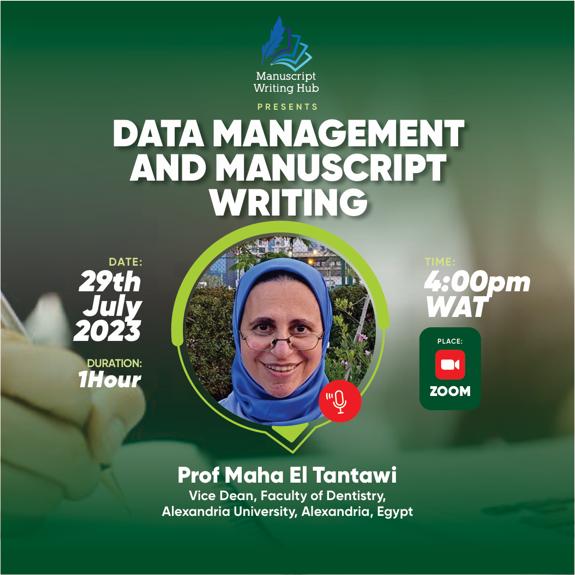 One of the strongest way to get your manuscript into a Q1 journal is to have a robust data management plan. Looking forward to listening to my research partner talk on this later this week.
