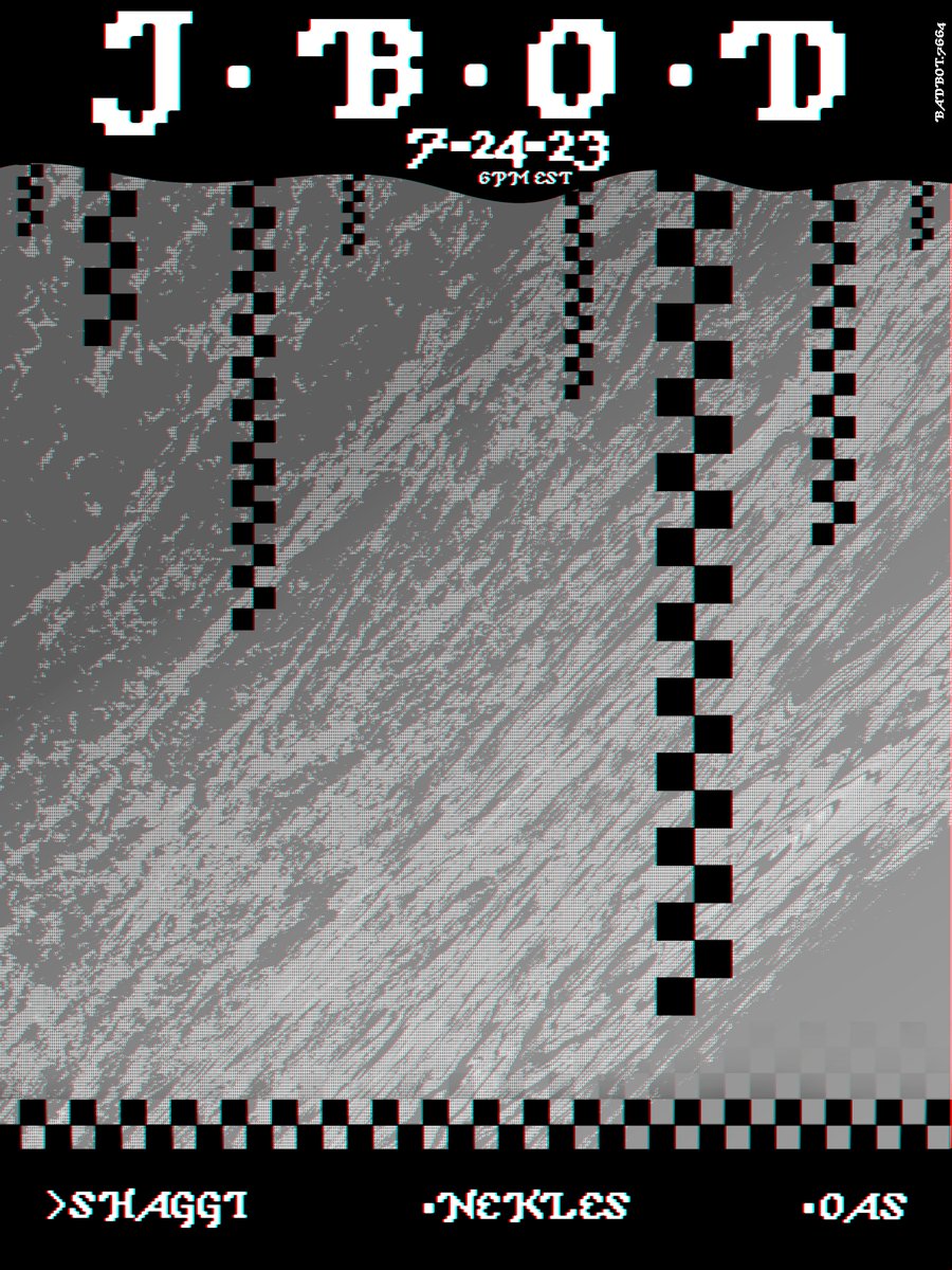 BadBotCorp's tweet image. It's time again for JBOD! Come for dazzling lights, banging tunes, and some crazy spinning antics! 

Event starts at 6pm on 07/24/23

6:00: @EmShaggi 
7:00: @nekles2 
8:00: @oasmusic 

(all times est)