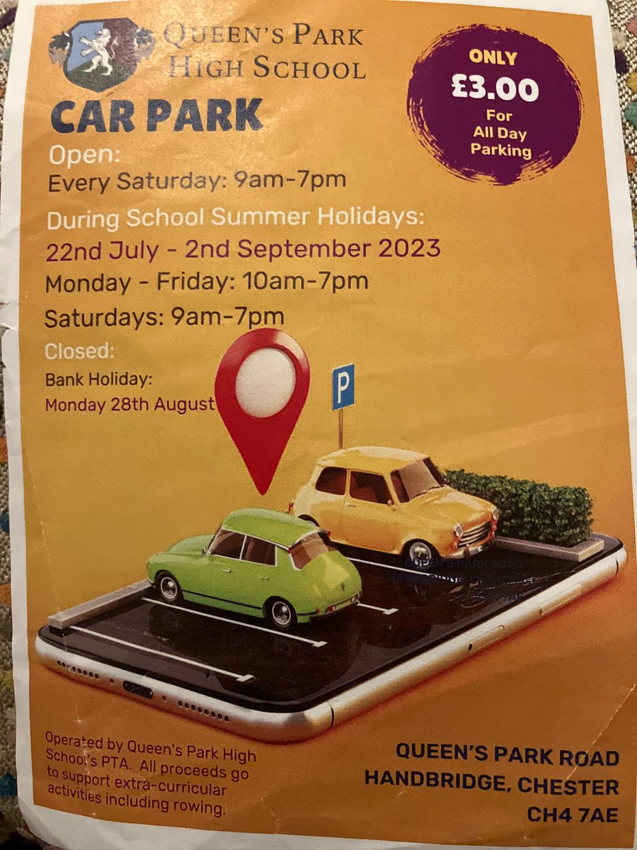 halewoods28's tweet image. @ChesterRegatta
 
@QPHROWING
 
@QPHS_Maths
 
@NorthWestRowing
 
@NorthwichRC
 
@KSRCRowing
 
@RoyalsRc 
Summer opening- Queens Park High School now open 10-7 Mon- Fri and Sat 9-7. Only £3. All proceeds go to support extra-curricular activities. Please support.