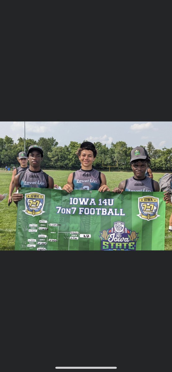 Congrats to our Jefferson athletes that took home a State Championship today at the Iowa 7v7 Tournament! 3 incoming Freshman and Sophomore(George Leach, Osten Robertson, Uweza Kalolero, and Jermaine Robinson)
#WestsideLuggage
#WestsideForever
#DontBelieveTheHype https://t.co/mvs03XeV6X