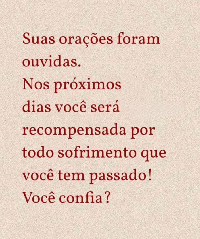 Amém?
Você confia? 🤍