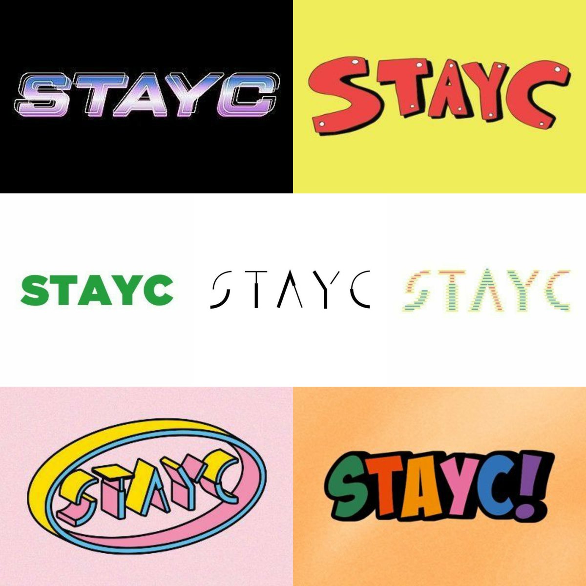 STAYCHAVEN's tweet photo. #STAYC logos throughout their eras 🧡 https://t.co/qUFSRZ6slL