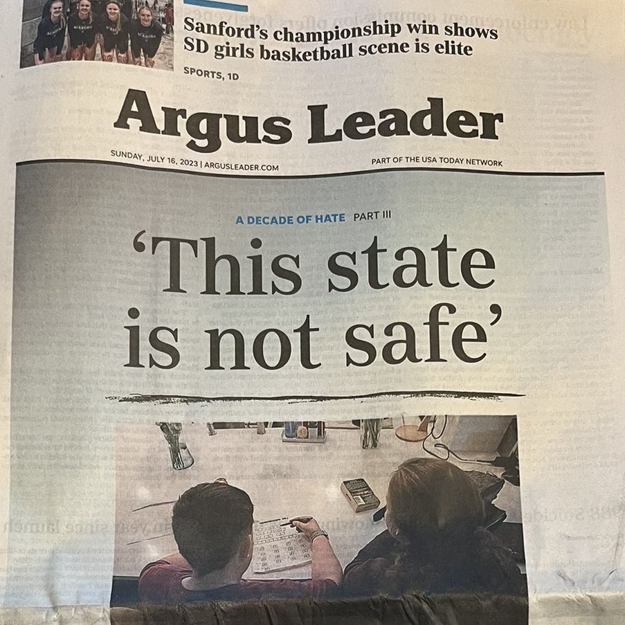 SpeakerHansen's tweet photo. In Sioux Falls, South Dakota, people wanting access to the published minutes of their city government meetings must pay for this leftist propaganda masquerading as “journalism.” That needs to change. https://t.co/iAdoqSFaqe