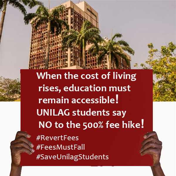 Adavize1223's tweet photo. #FeeHikeOutrage
#StopFeeHikeNow
#Saveunilagstudentnow!!!
This short and impactful phrase urges an immediate halt to the fee hike, calling for quick action to address the issue and prevent further financial strain on students and their families.
@UnilagNigeria @officialABAT https://t.co/SYU6KkKT6v