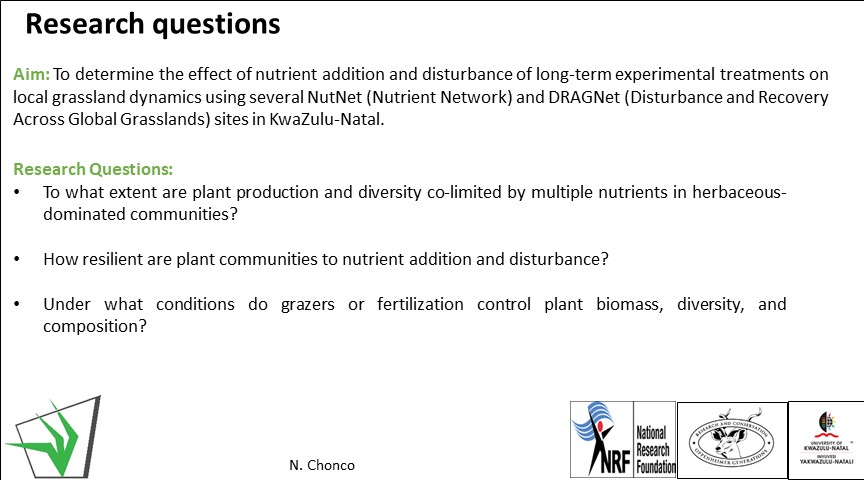 GrasslandSocSA's tweet image. #Nutrient_fertilization, #NutNet, #DRAGNet, #GSSACongress58 @nomusa_chonco