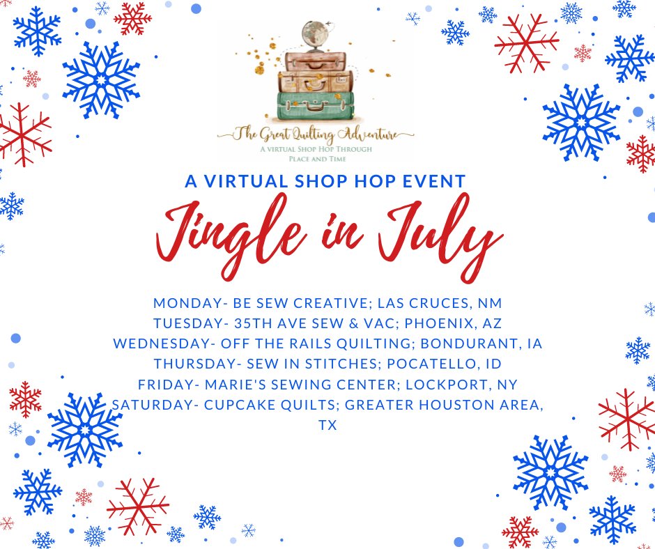 OTRQuilting's tweet photo. Jingle in July begins tomorrow! Click here for all the details: https://t.co/yglqxNf13z https://t.co/UF8MIpF5ky
