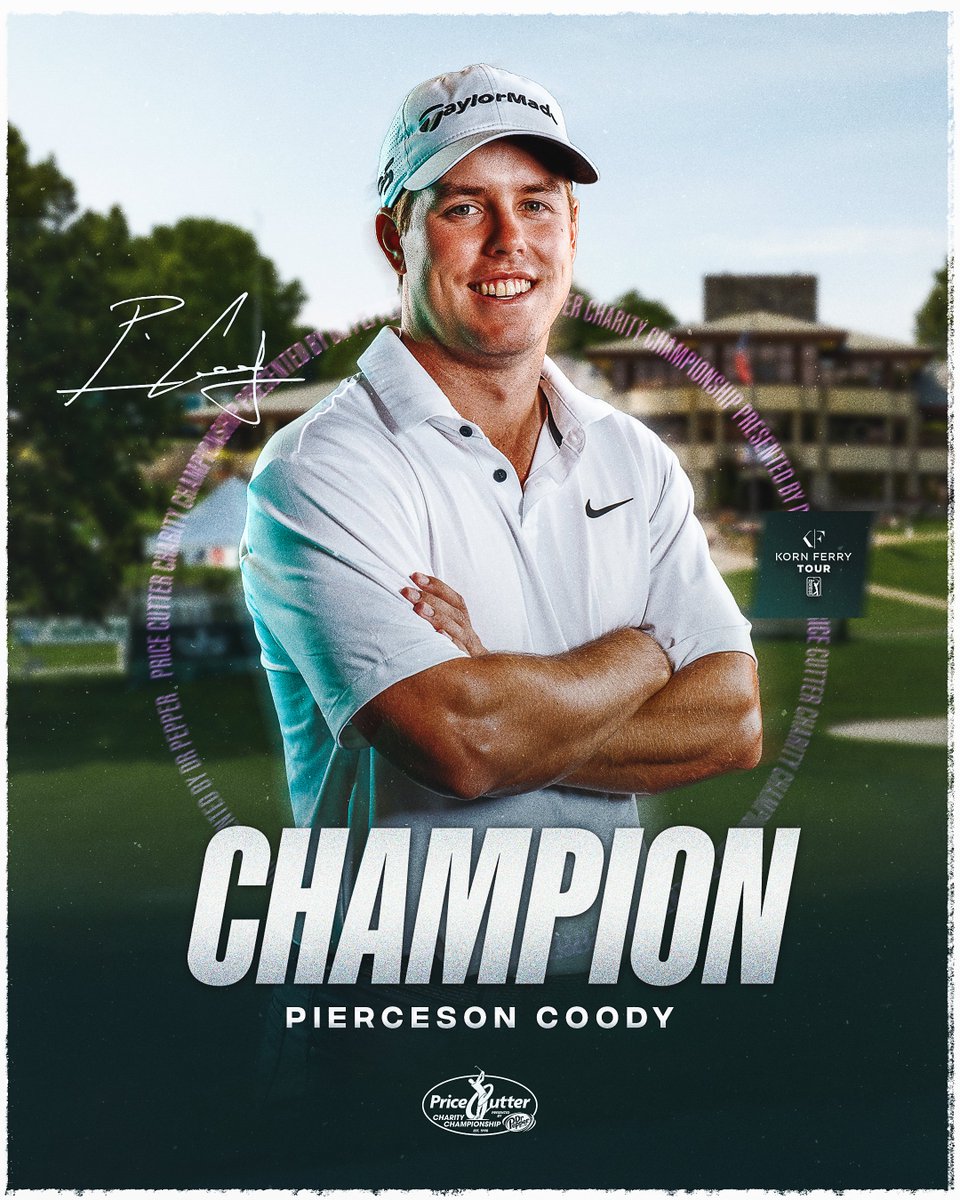 Coody takes the crown! 🏆 @Pierceson_Coody wins @PriceCutterCC for his third #KornFerryTour title in 26 starts, his second of the 2023 season.