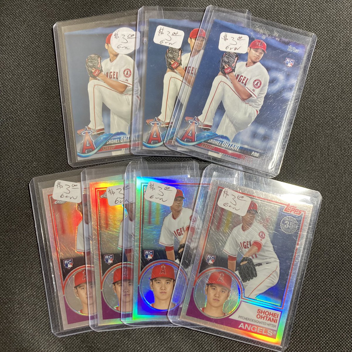 Shohei Ohtani Rookies So glad I held on to these!!! Going through old Bargain bin box collections I bought from back in 2019. #whodoyoucollect #thehobby #baseball #baseballcards #ohtani #shoheiohtani #shoheiohtanicards #angels #angelsbaseball
