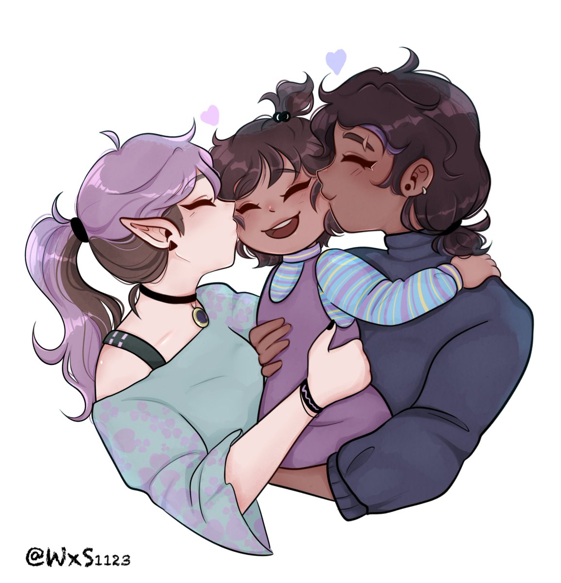 Mommys kisses 💋🥰💜💙
.
.

[#TheOwlHouse #TOH #Luz #Amity #Lumity]