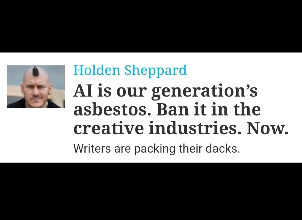AI is an imminent threat to the livelihood of writers. Requesting compensation is not enough. AI should be banned in the creative industries. 

My new article in AdNews today explains why we need to act now: adnews.com.au/opinion/ai-is-…