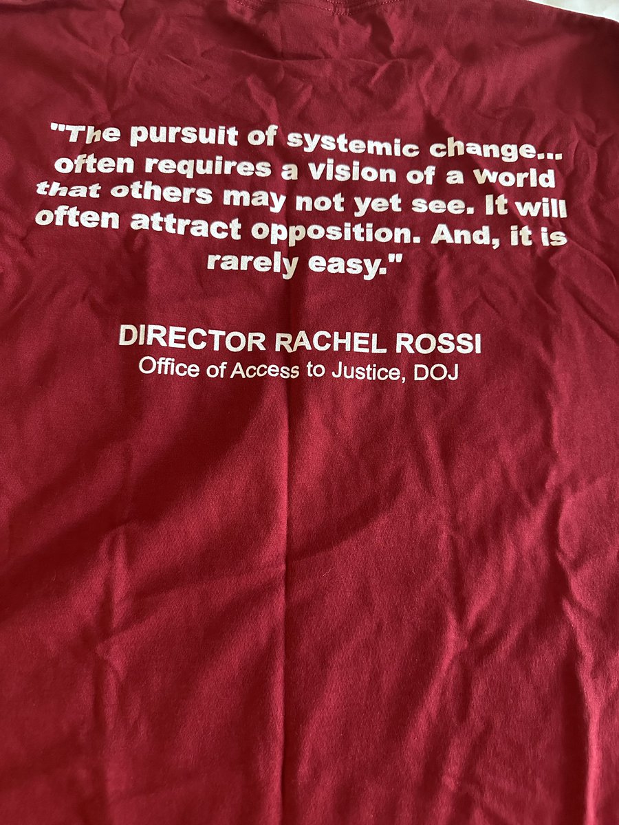 When your friend <a href="/_Rossi_Rachel/">Rachel Rossi</a> <a href="/ATJDOJ/">Office for Access to Justice</a> is quoted on the swag of your friend <a href="/JRapping/">Jonathan Rapping</a> <a href="/Gideons_Promise/">Gideon's Promise</a>.😍 We love to see it.