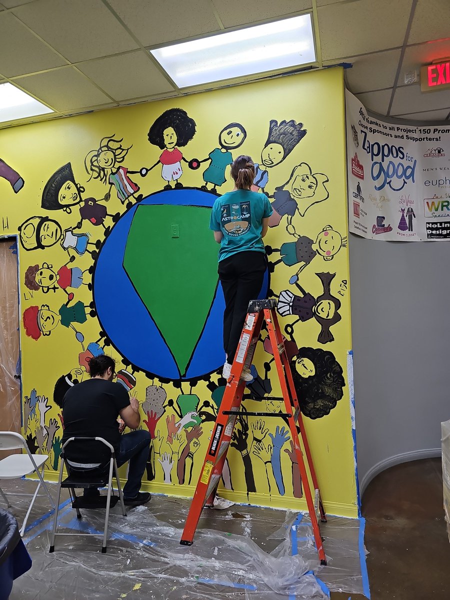 globalpaints's tweet image. Check out these pictures from this year's partnership with Project 150 in Las Vegas for our 12th annual community beautification project. The event, which was held on July 4th, was attended by local volunteers who helped paint a mural at the Project 150 building.