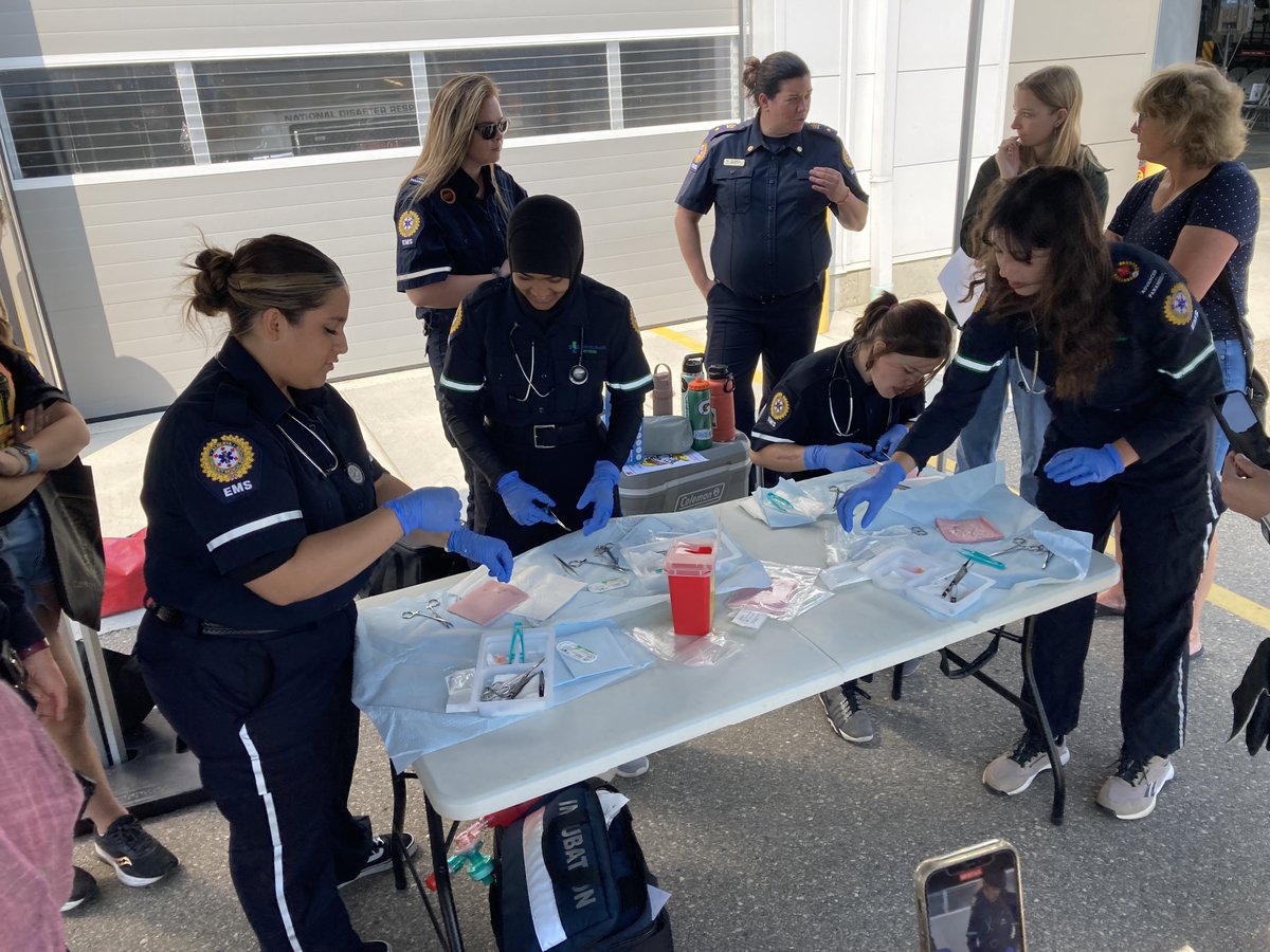 EHS_Alberta's tweet photo. #YourEMS congratulates the 24 participants from #CampCourageYYC '23 on their graduation ceremony today. This past week, campers learned what it takes to be a #firstresponder in #EMS, the #CalgaryPoliceService, & the #CalgaryFireDepartment. Congratulations once again! @AHS_careers https://t.co/kwqkpGaTyF