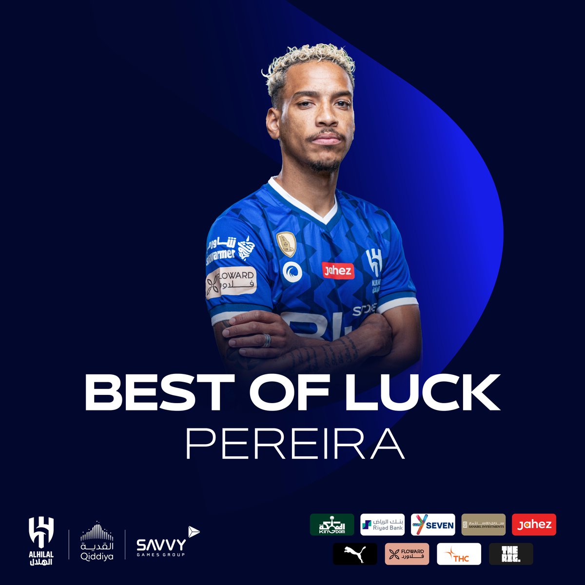 PEREIRA Joins Cruzeiro EC on a loan
#AlHilal 💙
