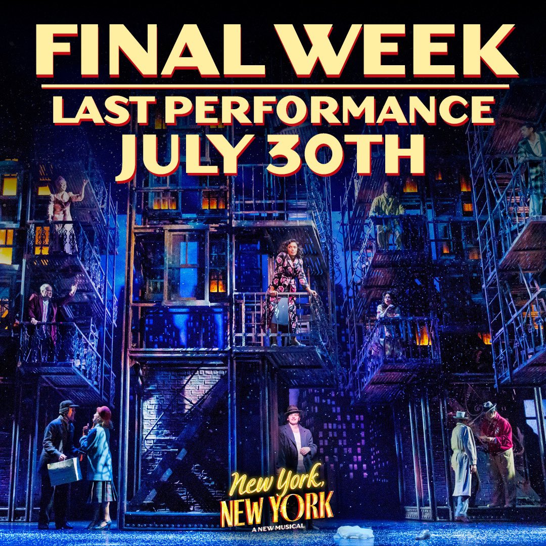 Eight more chances to #BeAPartOfIt. #NYNYbway will play its final #Broadway performance on Sunday, July 30th. We’re excited to bring the joy and energy of the city that never sleeps across North America in 2025. Sign up to be the first to hear more at NewYorkNewYorkBroadway.com