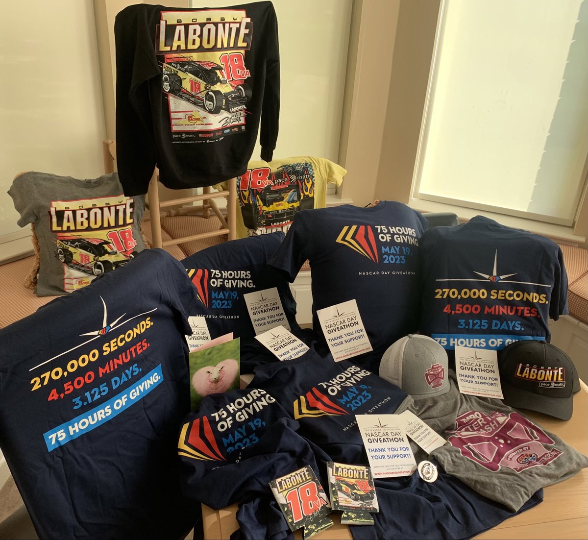 highroadfan's tweet photo. For 20+ years I’ve had the blessing of watching @NASCAR @DaleJr @Bobby_Labonte @KristinLabonte @G88Gassi  @eddiegossage @MarcusSMI @Breaking_Limits improve children’s lives. This is a great idea! Loved being able to help! https://t.co/KMUmH3Z8Sa