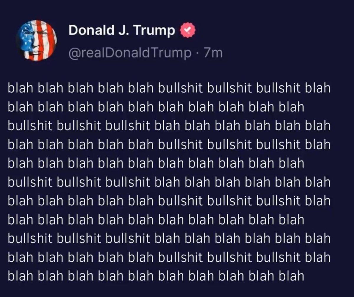 Trumps latest tweet …
