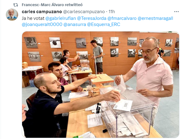 I a qui l'interessa el que has votat tu, cap de cony? Et deus pensar que ets una persona molt important i només ets un penco que tota la vida ha viscut de la política.