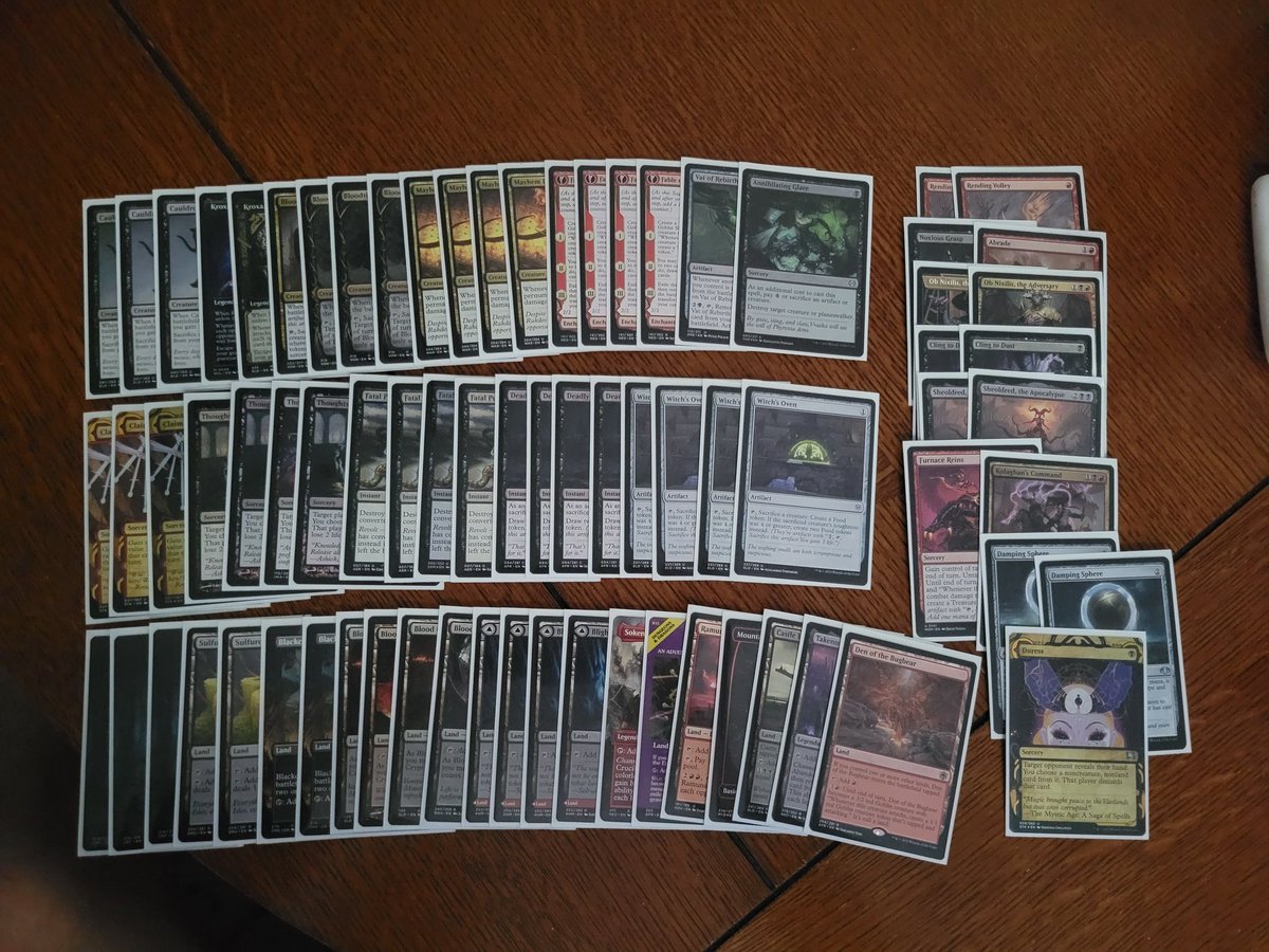 _goaloriented's tweet photo. Made my first RCQ Top 8 yesterday with this 75. Ended up losing in the Quarters but great to see improvement.
R1: Rakdos Sac 👍👍
R2: 5c Bring to Light 👍👍
R3: MonoW Humans 👍🤦‍♂️👍
R4: MonoW Humans 👍🤦‍♂️👍
R5: UW Lotus Field 🤦‍♂️🤦‍♂️
R6: 🤝
QF: MonoW Humans 👍🤦��♂️🤦‍♂️ https://t.co/Xp90P2wVaP