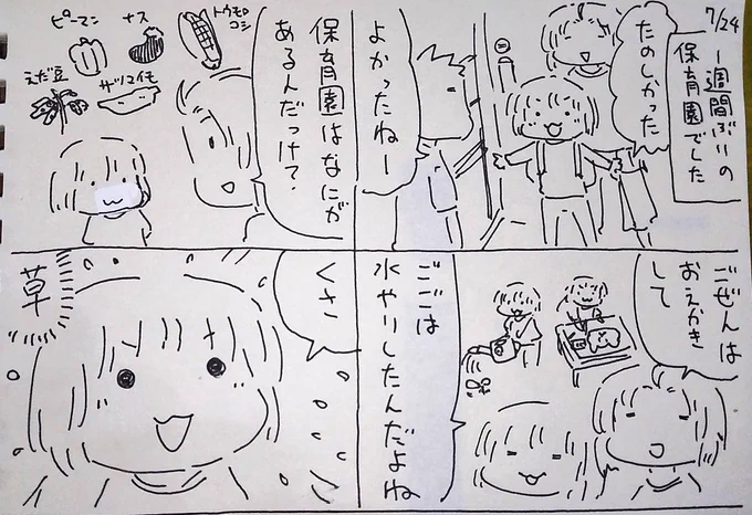 #本日のむすめさん 金曜日久しぶりに行った保育園は楽しかったようです。