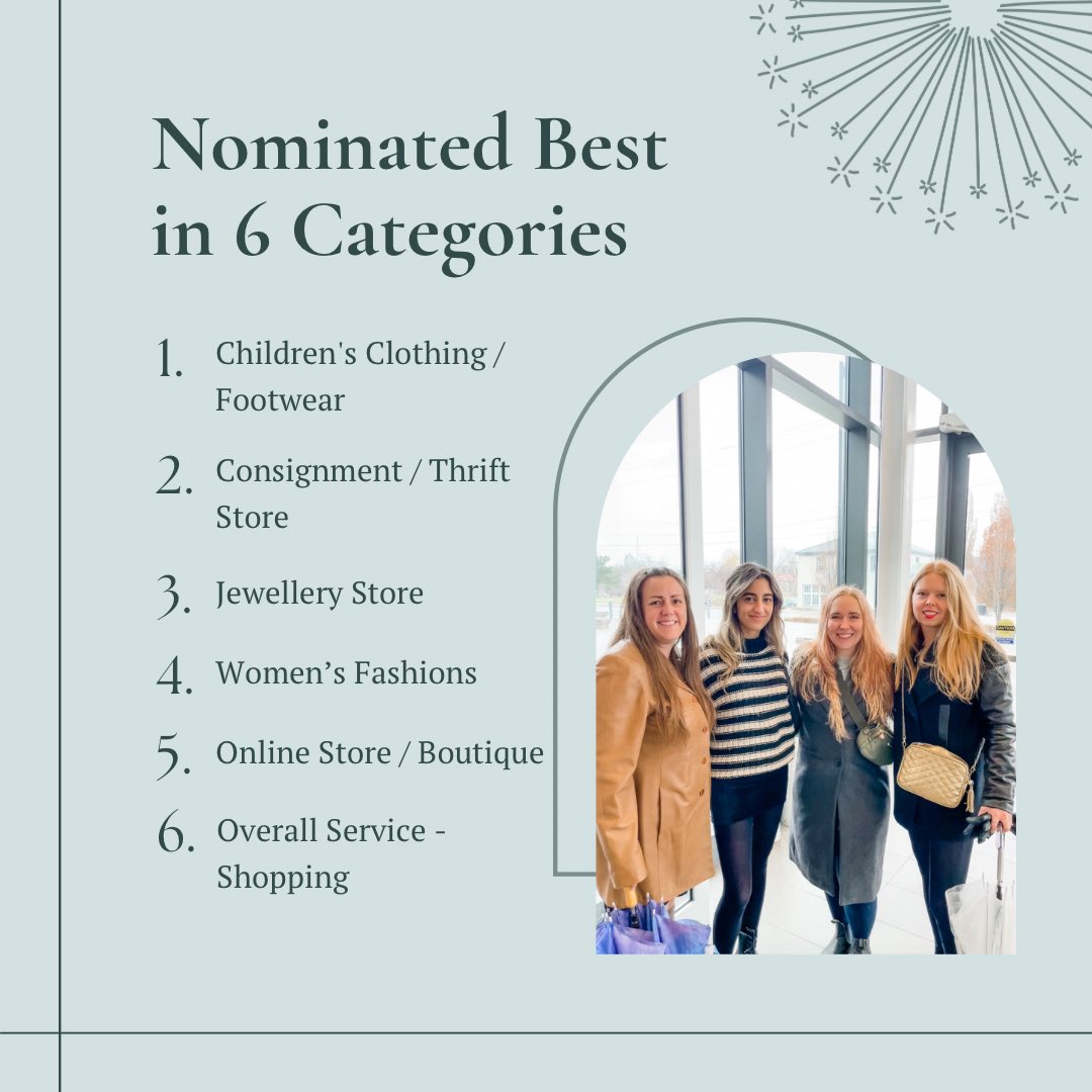 👏✨ We are so grateful to be nominated in 6 categories for the @waterlooregionrecord Readers’ Choice Awards! 🎉

It would mean the world to us if you could take a moment and vote for us. 🗳️ 

Btw it closes tomorrow July 24th, 2023.

readerschoice.therecord.com/readerschoice/…