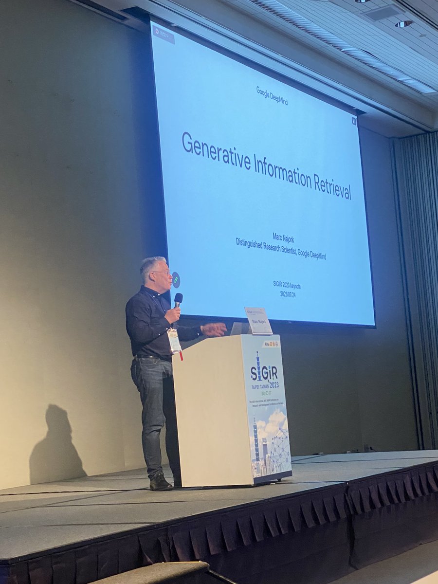 Iain Mackie (@iain_with_2is) on Twitter photo Great to be at <a href="/SIGIRConf/">SIGIR 2025</a> in Taiwan 🇹🇼 Really topical opening keynote from <a href="/marc_najork/">Marc Najork</a> (Marc Najork) <a href="/GoogleDeepMind/">Google DeepMind</a> on Generative Information Retrieval - a very exciting space <a href="/ir_glasgow/">Glasgow IR Group</a> <a href="/grill_lab_ai/">GRILL Lab</a> Great to be at <a href="/SIGIRConf/">SIGIR 2025</a> in Taiwan 🇹🇼 Really topical opening keynote from <a href="/marc_najork/">Marc Najork</a> (Marc Najork) <a href="/GoogleDeepMind/">Google DeepMind</a> on Generative Information Retrieval - a very exciting space <a href="/ir_glasgow/">Glasgow IR Group</a> <a href="/grill_lab_ai/">GRILL Lab</a>