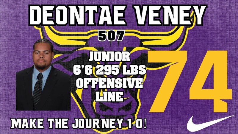 The countdown continues with Offensive Lineman <a href="/DeontaeVeney74/">Deontae Veney</a> who has competed the last✌️seasons for The Herd. Deontae helped the MAV Offense Rush for 2,354 Yds, Averaging 4.2/Carry &amp; 34 Pts/Game in 2022!  Deontae is majoring in Special Education.🤘😈

#RollHerd1-0! #C2BE #13-38