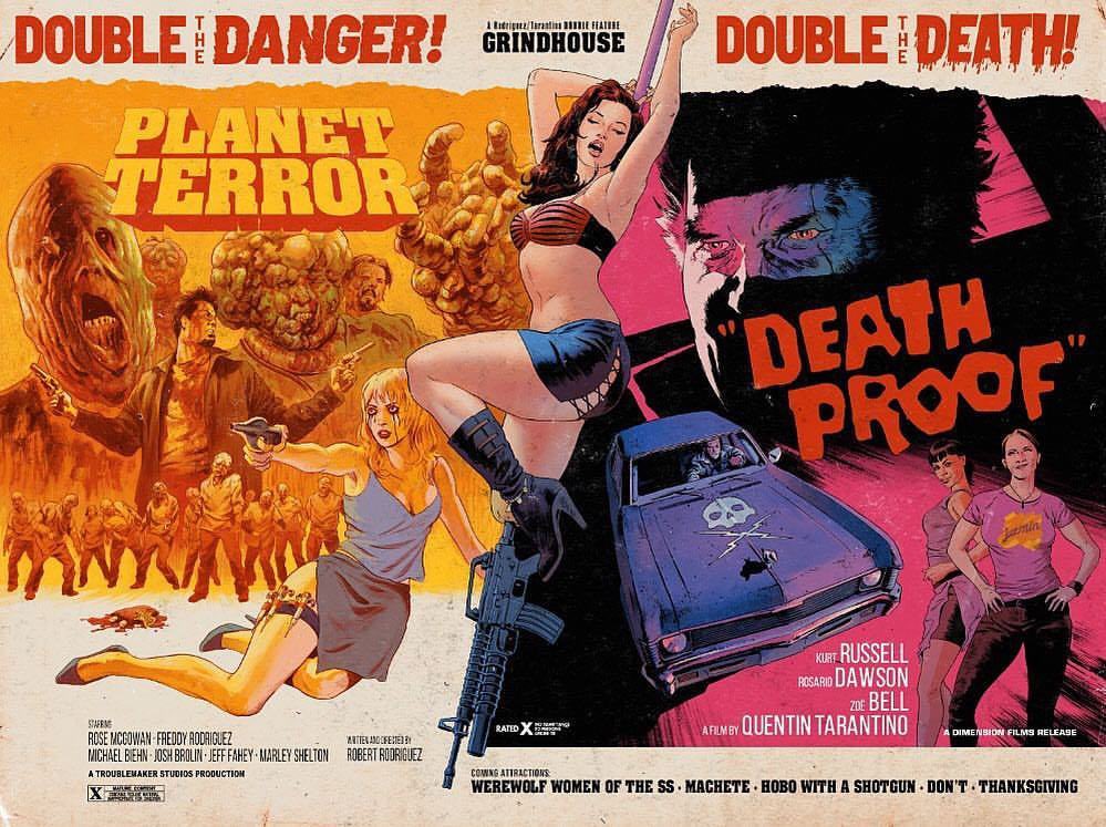 MakgSnake's tweet image. Of course he did, he’s the biggest fan of a good double feature. 

I remember back in 2007… went in for the Double Feature - 1 ticket - 2 movies and both fucking ROCKED! #PlanetTerror #DeathProof #GrindHouse