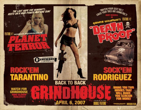 MakgSnake's tweet image. Of course he did, he’s the biggest fan of a good double feature. 

I remember back in 2007… went in for the Double Feature - 1 ticket - 2 movies and both fucking ROCKED! #PlanetTerror #DeathProof #GrindHouse