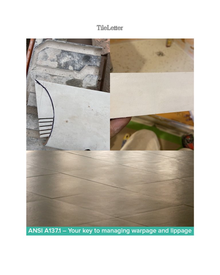 The NTCA Technical Team serves up what you need to know to manage warpage and lippage here: tileletter.com/ansi-a137-1-yo… 

#Tile #TileTrouble #TileInstallation #TileLetter