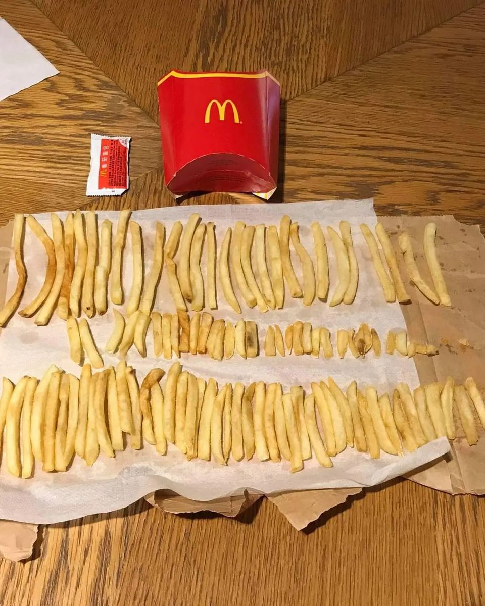 fries organized by length