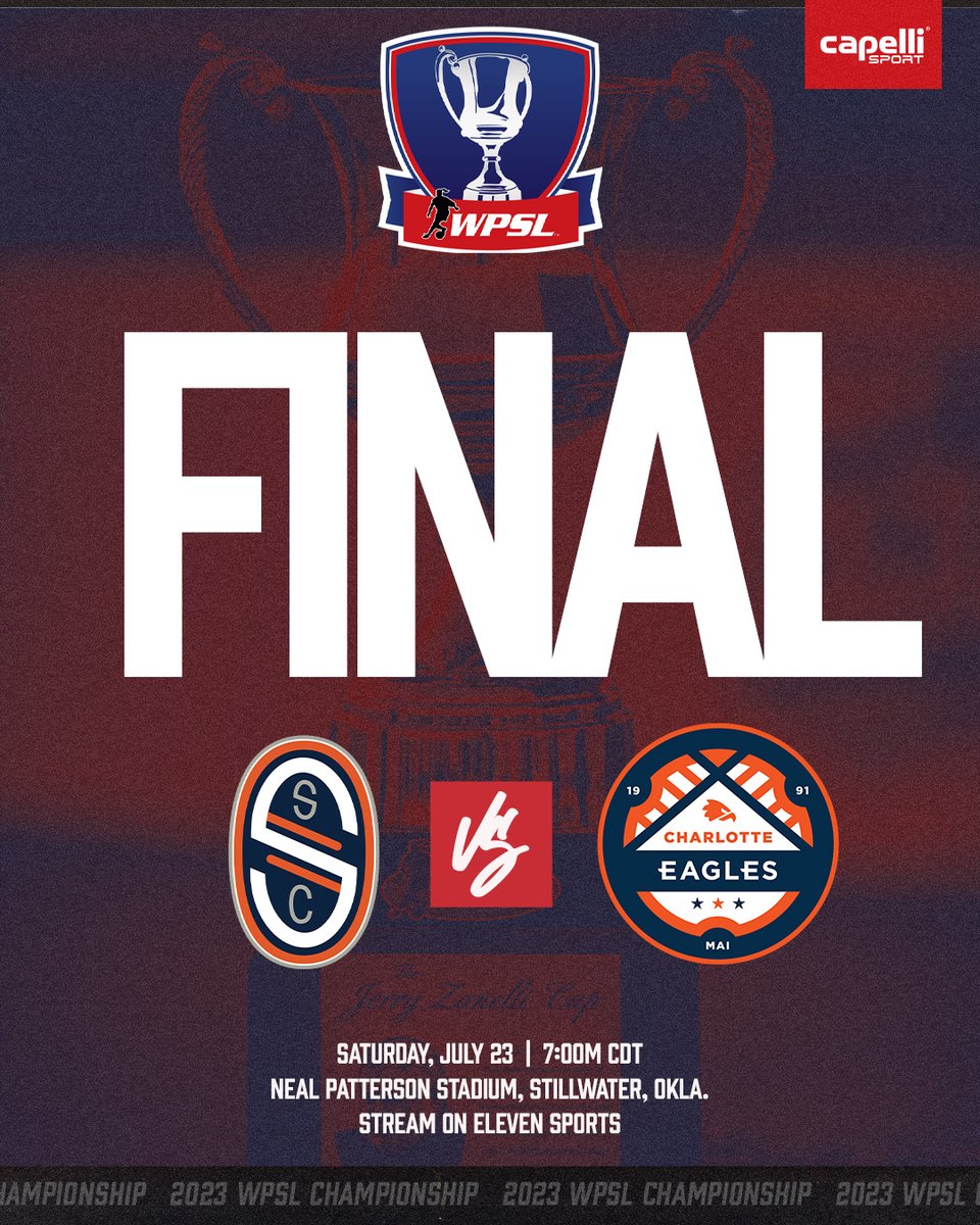 Championship Kickoff in 𝙊𝙣𝙚 𝙃𝙤𝙪𝙧  ⌛

<a href="/salvowpsl/">Salvo Women’s Premier Soccer League</a>  🆚 <a href="/charlotteeagles/">Charlotte Eagles</a> 
⏰ 7:00 PM CDT
📍 Neal Patterson Stadium
📰 tinyurl.com/3zns8bmn