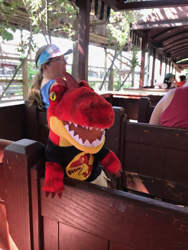 MrsNealscience's tweet photo. This past week Dino-Drax went with us to Six Flags over Texas. He knows this is the best place to study physics and Newton’s laws. Roller coasters are awesome! @ECISDScience @EctorCountyISD @wilsonyoungms https://t.co/NRTZsFz6hN