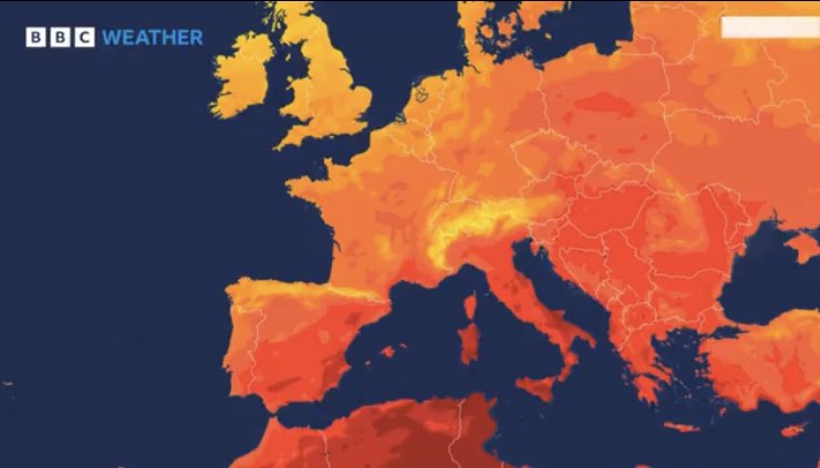 Why are <a href="/bbcnewsline/">BBC Newsline</a>, <a href="/rtenews/">RTÉ News</a>, <a href="/SkyNewsWeather/">Sky News Weather</a> have Ireland in a moderately dangerous yellow colour when it’s pissing rain, cold and I’ve lit the fire… the first time ever in July? #climatescam