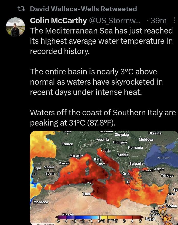 Looks like we're over the edge methinks 🔥
#GlobalHeatwave 🔥
Global #MarineHeatwave 🔥