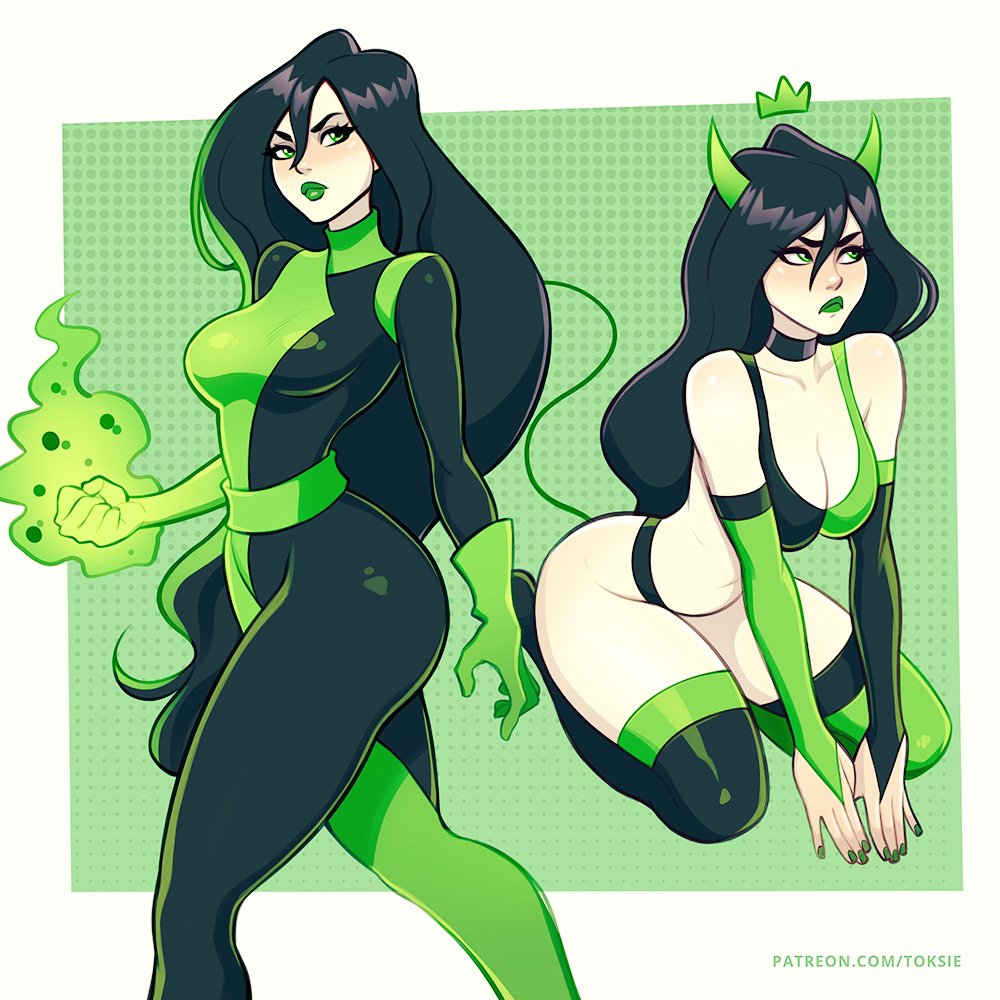 Most of the time, Shego's your typical, dominant goth villainess! A mistress that commands respect!

...But she does have her cuter, more submissive moments. Just don't expect her to admit it.
