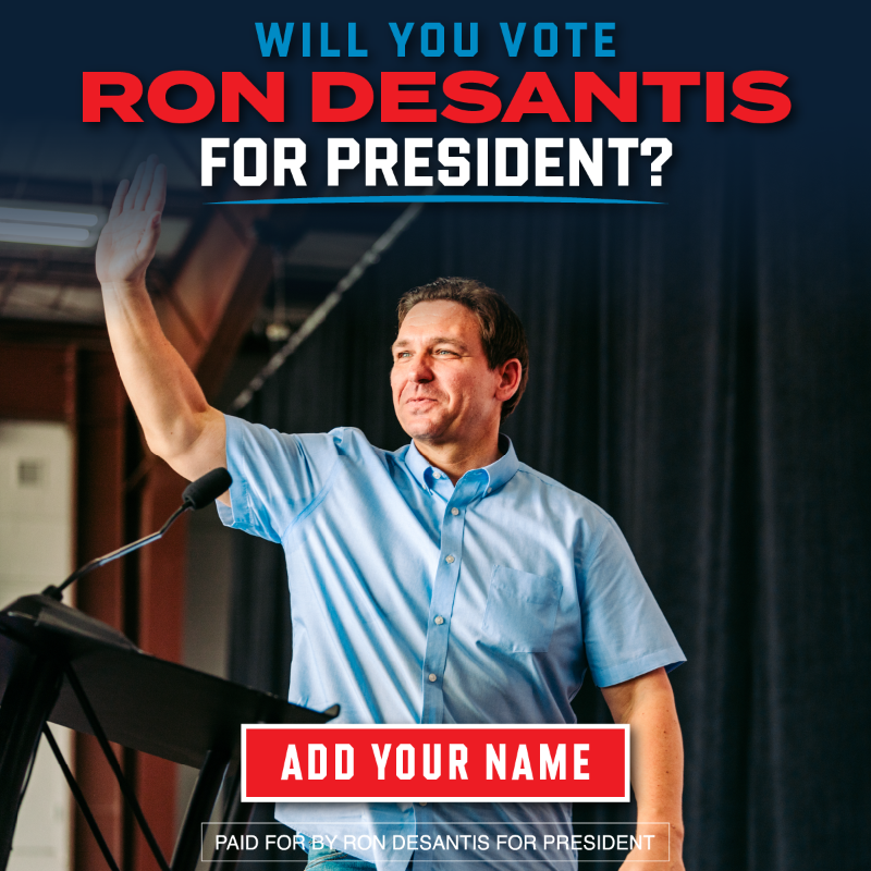 RonDeSantis's tweet photo. We want to know: Are you with us? 🇺🇸