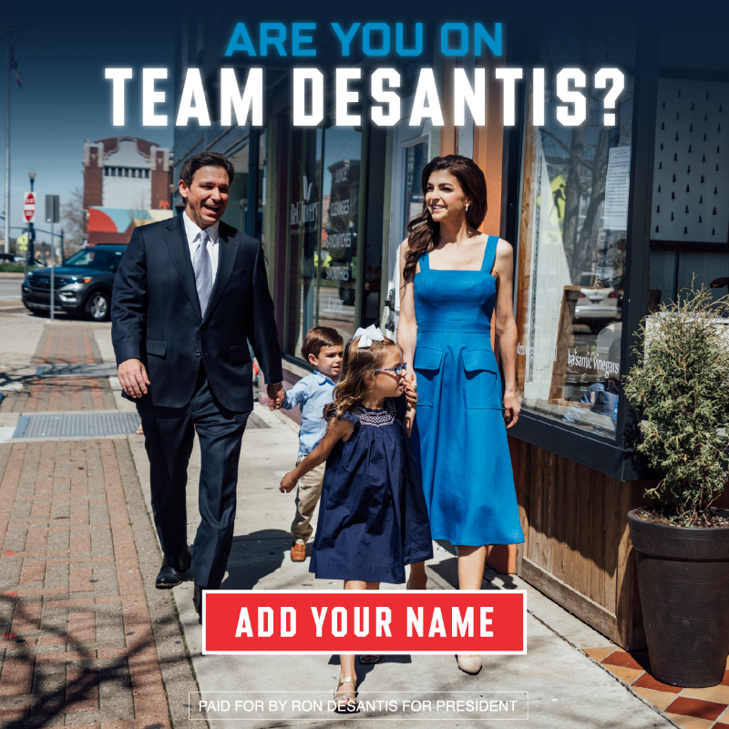 RonDeSantis's tweet photo. We want to know: Are you with us? 🇺🇸