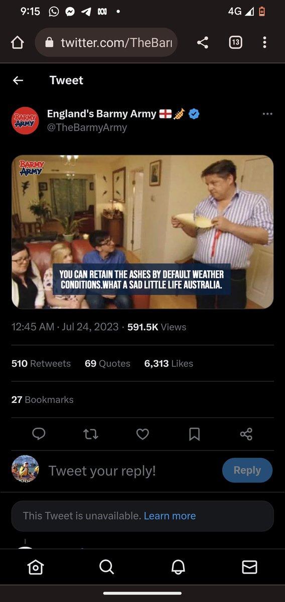 AustinFabejenko's tweet image. You'd think that a supporter base that deployed the "we saw you cry on the tele" chant relentlessly for three weeks would be embarassed about crying this hard in public. 
#AUSvsENG #Ashes23 #ashes