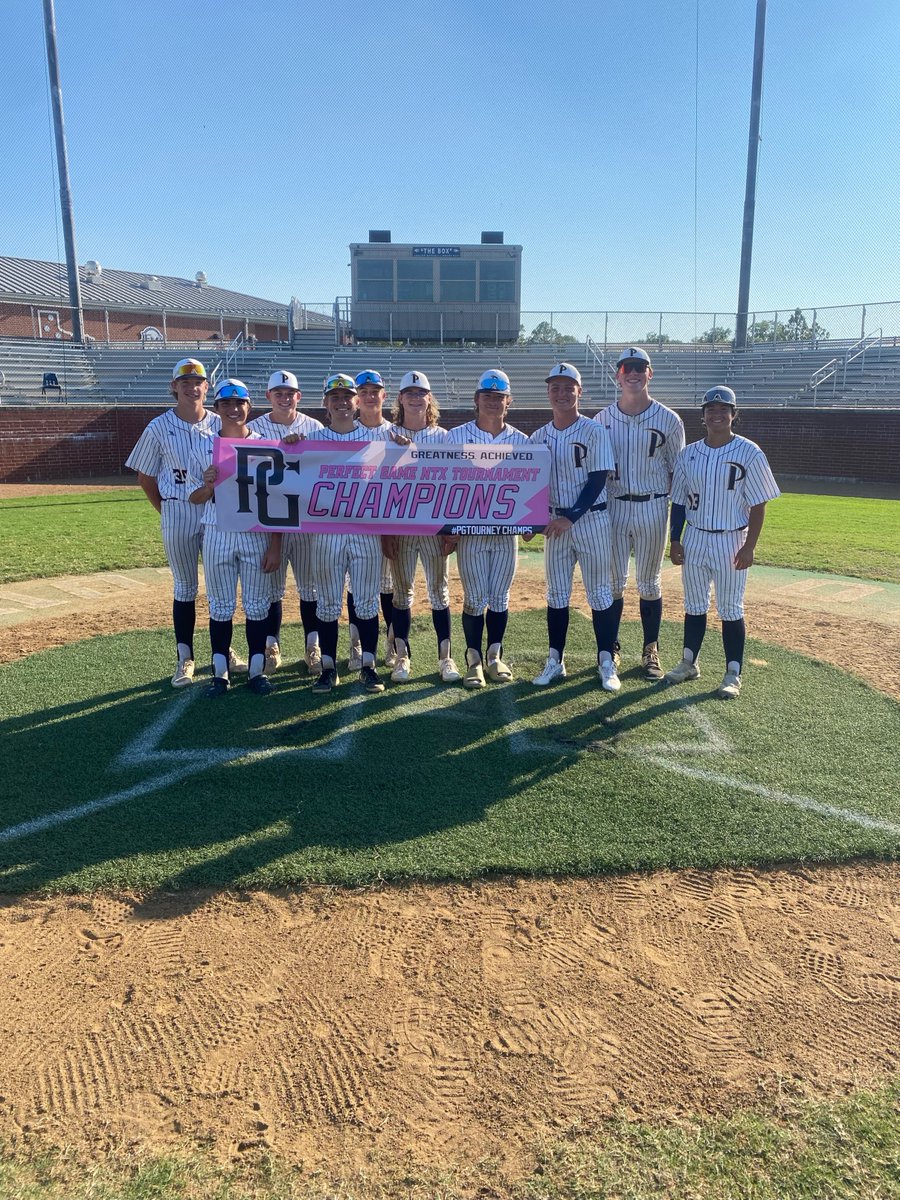 PG_NTX's tweet image. 2023 16U Texas Championship

🏆Champions: Process Baseball
🥈Finalist: Stix 2025 Prospects Red
🏅MVP: Jax Patton (perfectgame.org/Players/Player…) 4R 5H 2 2B 3B 6RBI 3SB 3BB
🏅MVPitcher: Tyler Cochran (perfectgame.org/Players/Player…) 5.0IP 3K 2H 0BB 0R