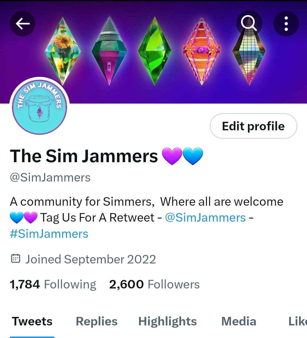 SimJammers's tweet image. 2,600! We want to say a huge thank you for showing us so much love to our community page 💜💙 

💙💜 THANK YOU! 💜💙

We love seeing your creations, so don't forget to tag us in anything sims related 💜💙 @SimJammers

#TheSims4 #TheSimJammers #SimJammers #Simmers #ThankYou