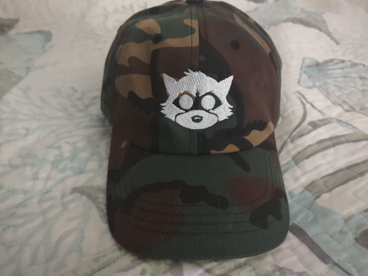 Look at this bad ass hat I got from RaccoonBrand.com @raccoonbrand Pull up and score one for yourselves ASAP! Fits REALLY well and it hides my bald spot, lets go!