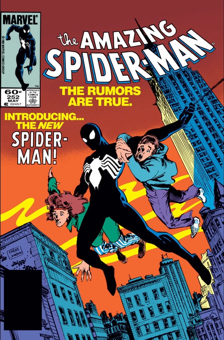 ASM #249-#252 by #RogerStern. Honestly some of the most exciting comics ever! The Hobgoblin saga gets a temporary climax and #Spiderman gets a new costume! 

The black costume is one of the best alts in history and the Hobgoblin fight is pulse pounding! #JohnRomitaJr #RonFrenz