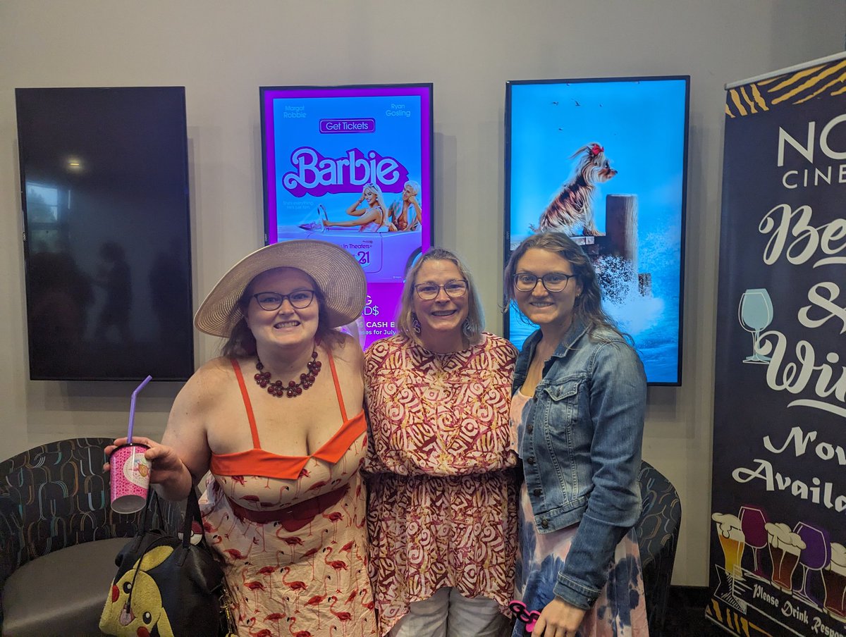 mmrick4's tweet photo. A great way to spend a Sunday - the Barbie movie with 2 of my 4 wonderful children! #Barbie https://t.co/1mCOziHde5
