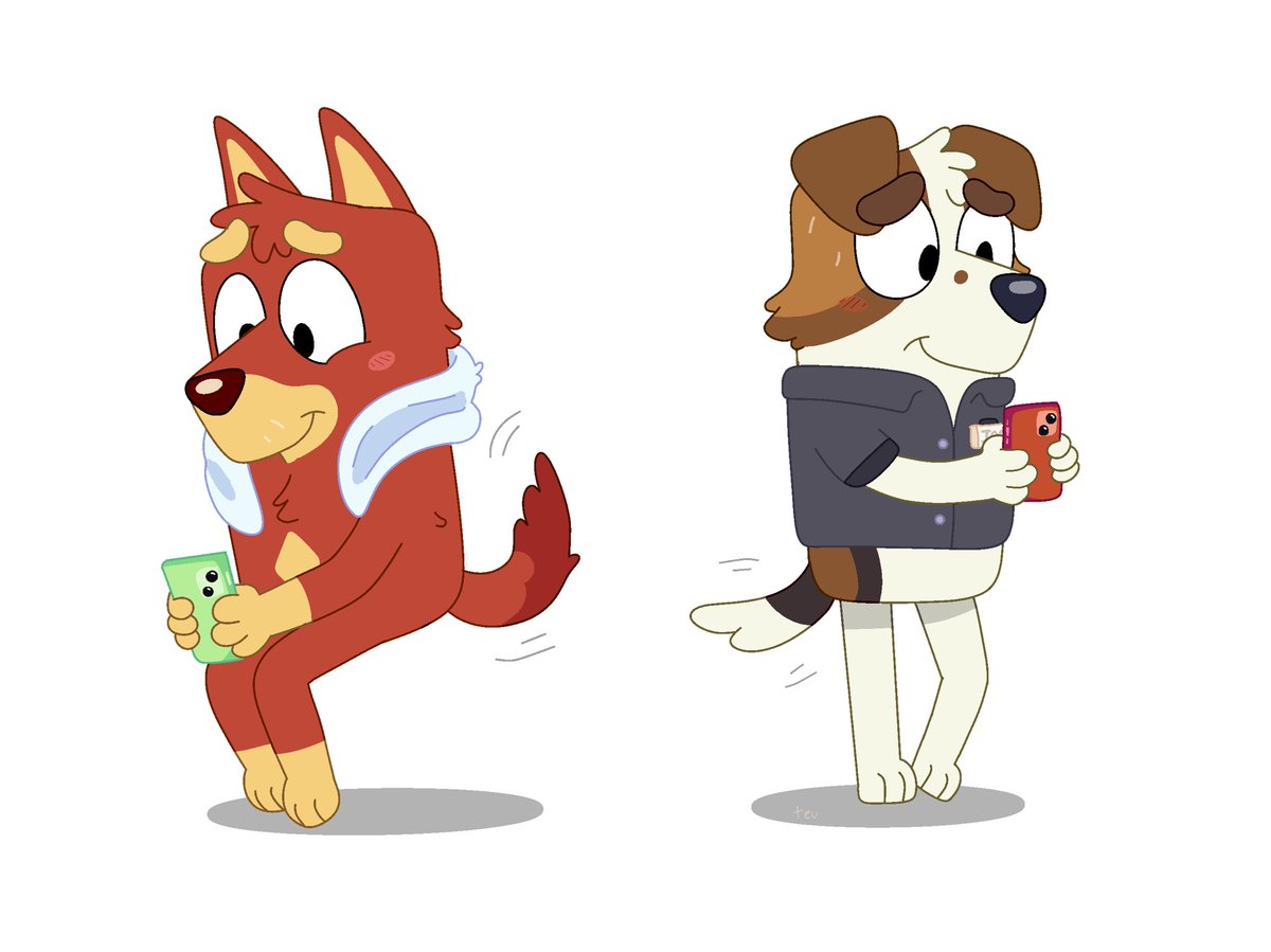 teutoniic's tweet photo. after work texting 💬❤️

#bluey #blueyart #blueyfanart #jackrussell #rustybluey #rustyxjack https://t.co/dDSqk0Mi6s
