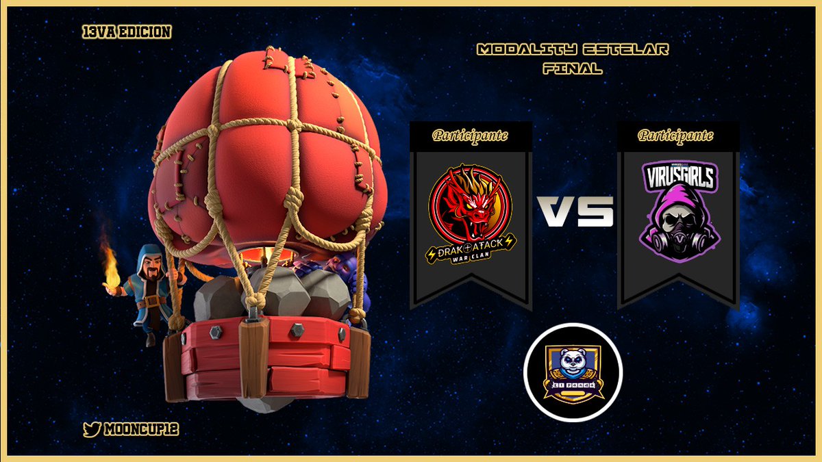 SoyElPandaCoC's tweet photo. ⚔️ Gran Final Hoy ⚔️
@MoonCup12 

✅ @AttackDracko 🆚  @VGirls502 
✅ Revive Grandes Momentos 
✅ Guerra Jamas Vista 
✅ Gran Torneo 

🟣 Twitch
🔵 Facebook 
🔴 Youtube 

🛎️ Torneo Donde nacio el Panda!! 
🙏 Ven y  Apoyanos 
🕖: Hora 7:00 p.m 🇲🇽

Te esperamos, 🐼🐼
@ClashofClans https://t.co/onfO36ij71