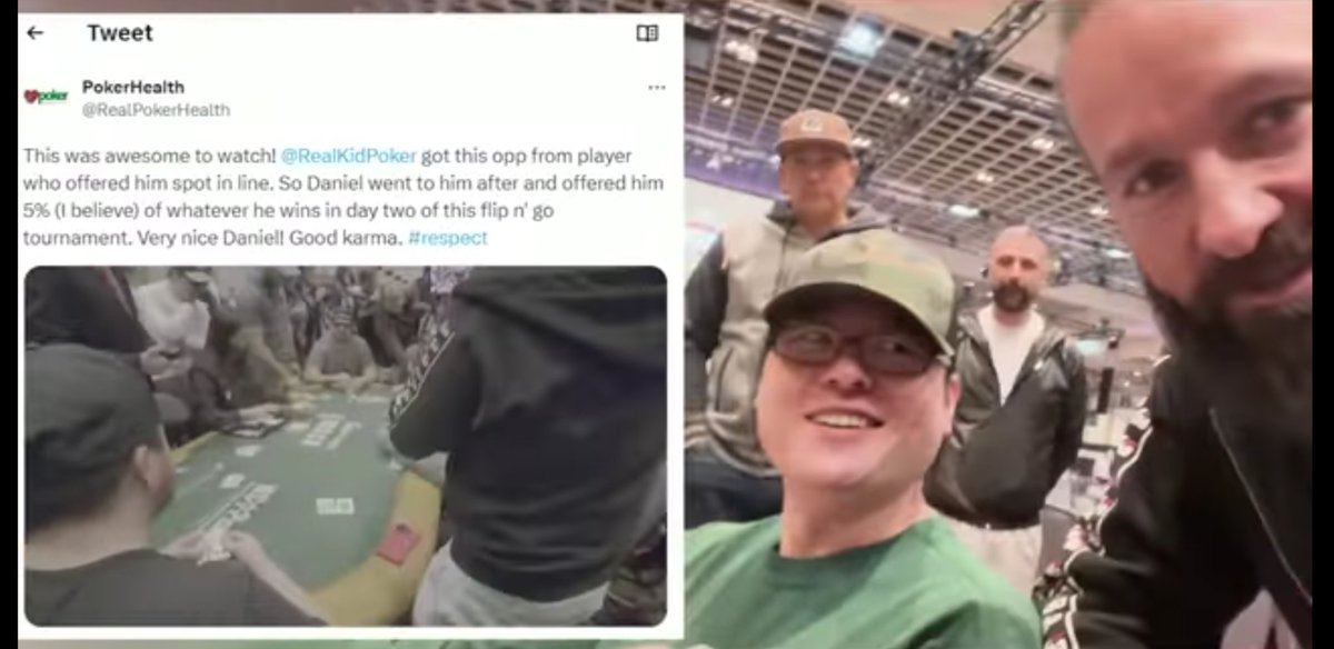 RealPokerHealth's tweet photo. An honor and privilege to witness, be part of and mentioned in @RealKidPoker Vlog Day 46 of the @WSOP 2023. Well done Daniel! You are a true mench. Really hope you kept our card and we hear back from you. We have a massive offer for you and much to discuss. @USANAathletes @RealPokerHealth 
@GGPoker