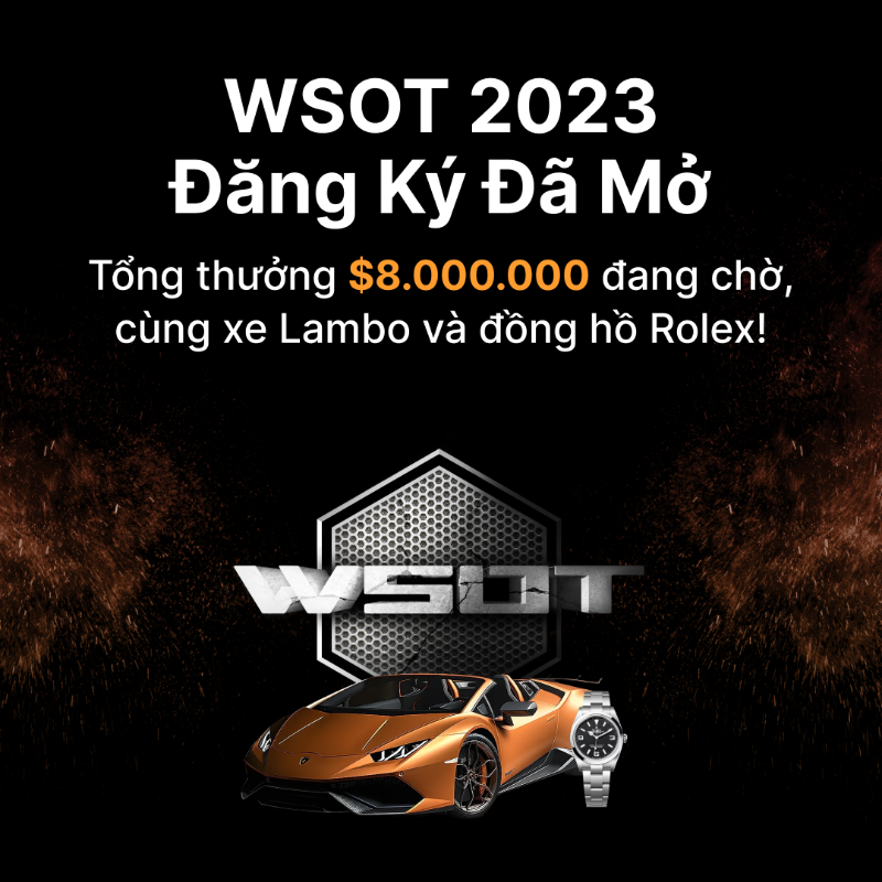 Bybit_Official's tweet photo. Bybit WSOT 2023: Đăng Ký Đã Mở  
Bybit World Series of Trading (WSOT) đã trở lại với phần thưởng lên tới $8 triệu! Tham gia tranh tài cùng đồng đội và có cơ hội giành được xe Lamborghini và đồng hồ Rolex. Và, nhận thêm $50 nếu đăng ký từ ngày 24/7 đến ngày 27/7.